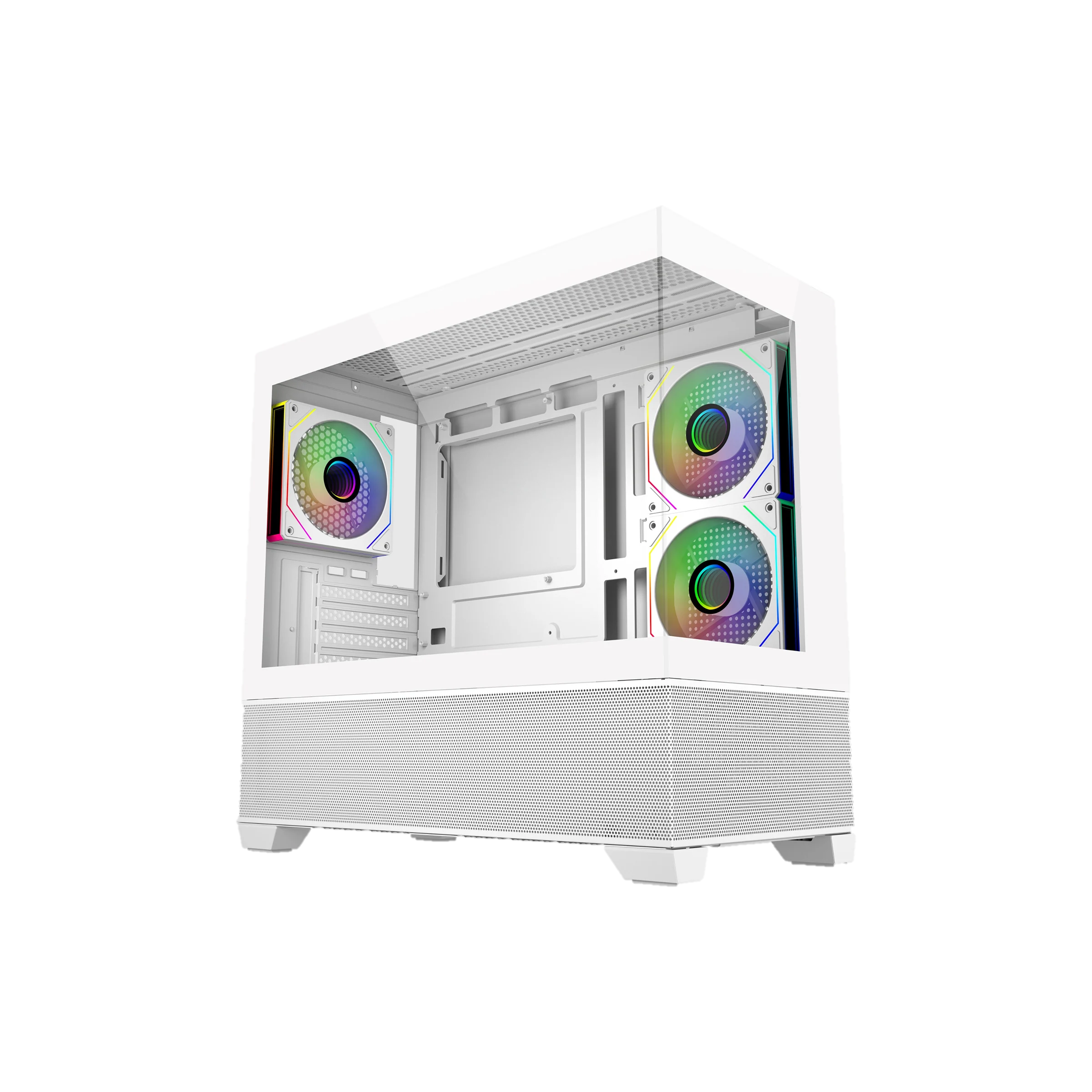 Gabinete mATX ELITE 490 White - 3x ARGB Fans